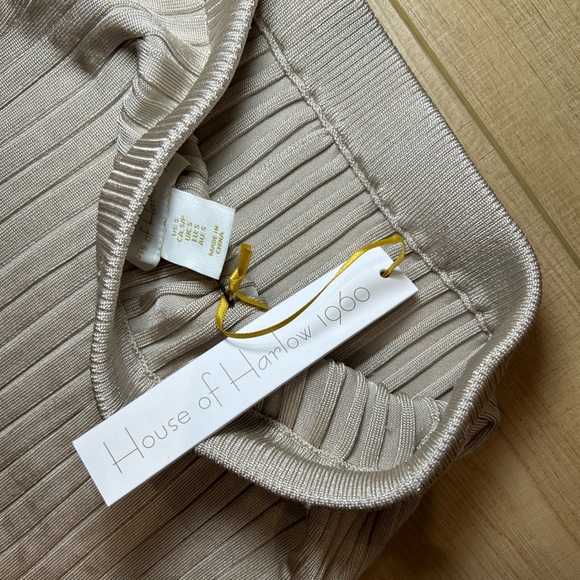 House of Harlow 1960 Two Piece Ribbed Rayon Nude Set Size S - Picture 8 of 8